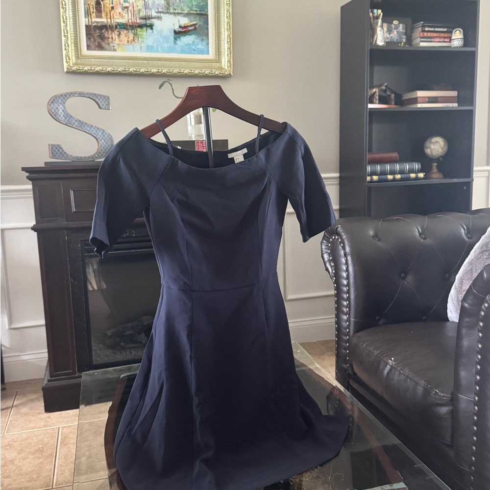 H&M Navy Blue A Line Mini Dress